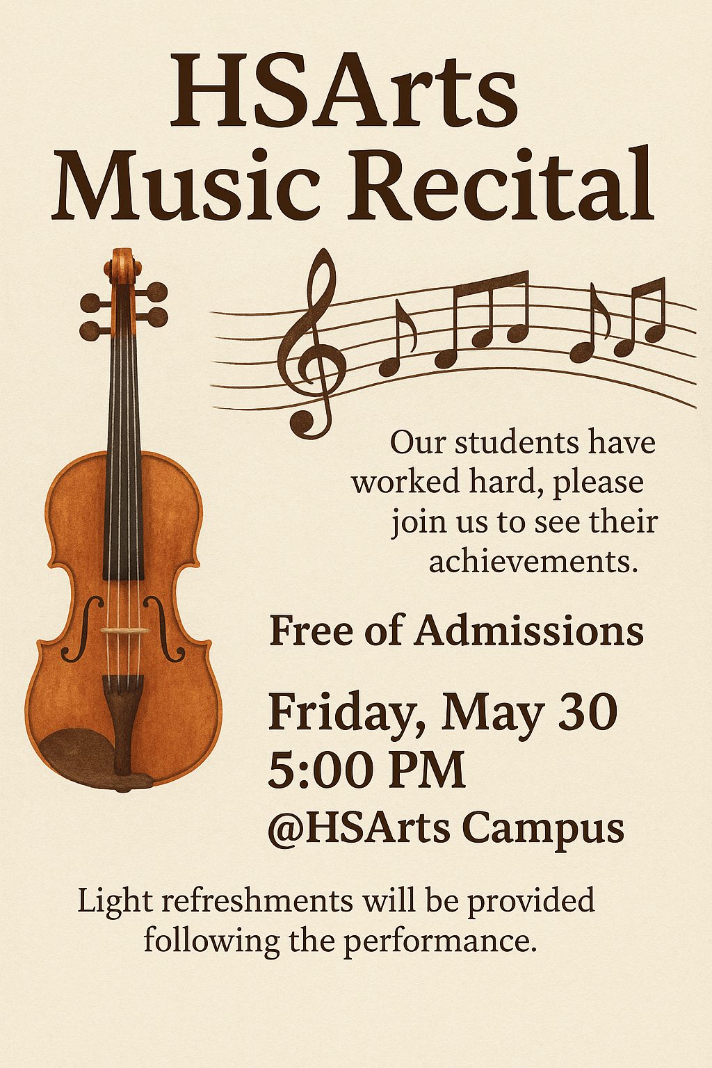 🎶 HSArts Music Recital